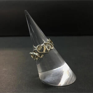 TIFFANY & CO Triple Loving Heart Ring Size 50 US 5 Silver 925 Interlocking